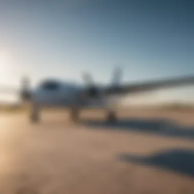 Airplane landing at Mobile Regional Airport