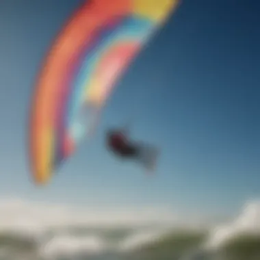 Detailed shot of advanced kite design highlighting aerodynamic features