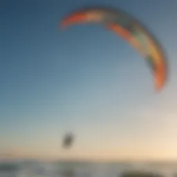 Aerial view of high-quality kite flying gracefully in the sky