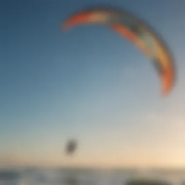 Aerial view of high-quality kite flying gracefully in the sky