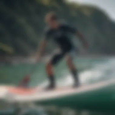 Rider showcasing flawless technique on a high-performance SUP foil board