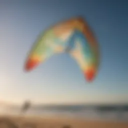 A detailed view of a blank kite showcasing its unique shape and design features