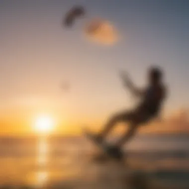 Kiteboarding at Sunset in Cabarete