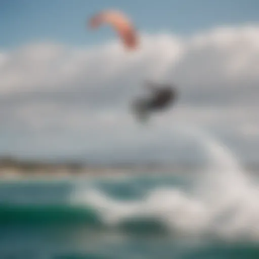 Vibrant kitesurfing scene at Dolphin Beach