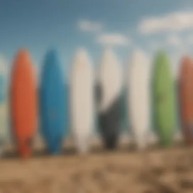 Comparison of various surfboard shapes tailored for different kitesurfing conditions