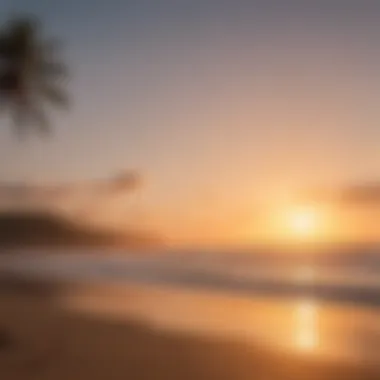 Sunset over the tranquil beach of El Pescadero