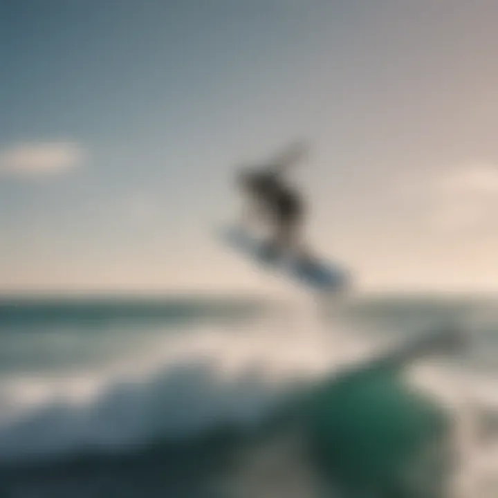 Hydrofoil Board Soaring Above the Waves