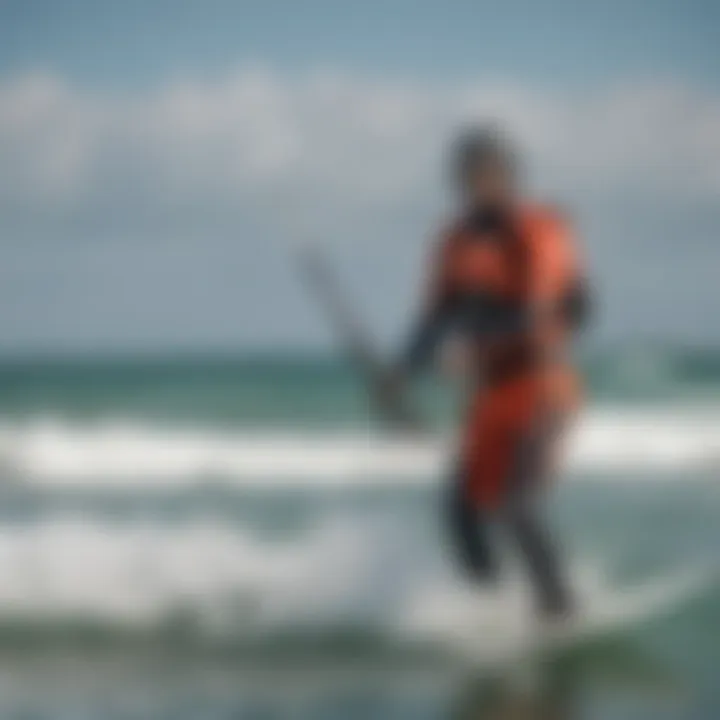 IKO Kitesurfing Safety Expert Demonstrating Safety Techniques