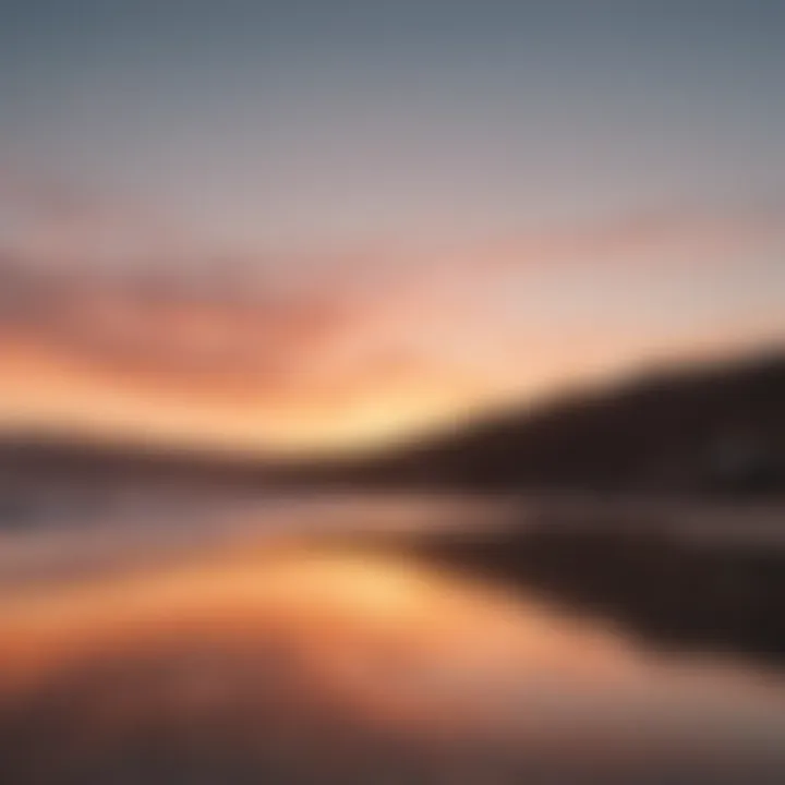 A serene sunset over Jalama Beach, highlighting its tranquil atmosphere after a day of kitesurfing.