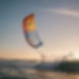 Graceful movement of a kite foil package on water