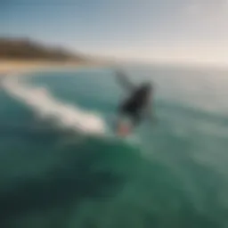 Breathtaking Aerial View of Kitesurfing Paradise