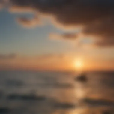 Dramatic sunset over Lake Erie with silhouetted boat in the foreground