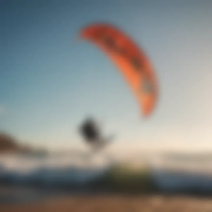 A North Kiteboarding kite in action during a thrilling kitesurfing session