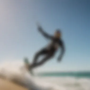 A vibrant kitesurfing scene at a popular Australian beach