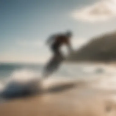 Innovative one-wheel model in action on the beach