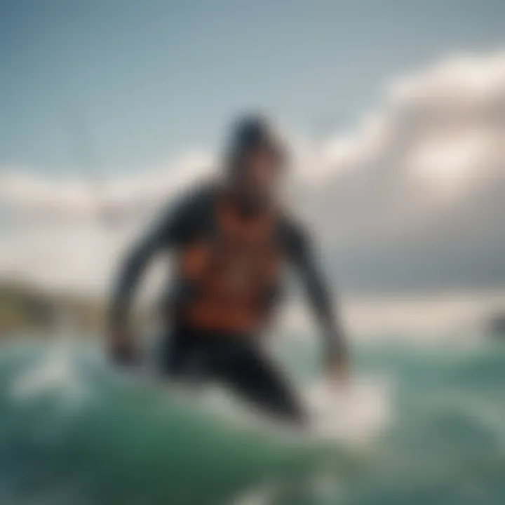 Kitesurfing enthusiasts using eco-friendly gear