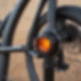 Close-up of Pedego bike charger with LED indicators