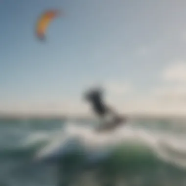 Group of kitesurfers engaging in a hydrofoil session, demonstrating community and excitement in the sport.