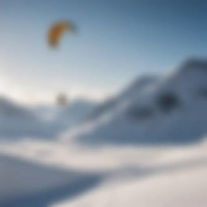 A scenic panorama of a snow kiting location in Norway, emphasizing the natural beauty and vastness of the terrain.