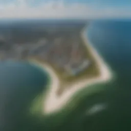 Aerial view of Tampa Bay coastline