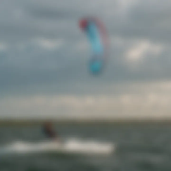 Kiteboarder catching the wind on Tampa waters