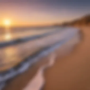 Sunset illuminating the serene beaches of Algarve, perfect for kitesurfing.