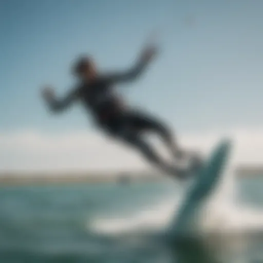 A kitesurfer gliding effortlessly over the water, embodying the dream rider spirit.