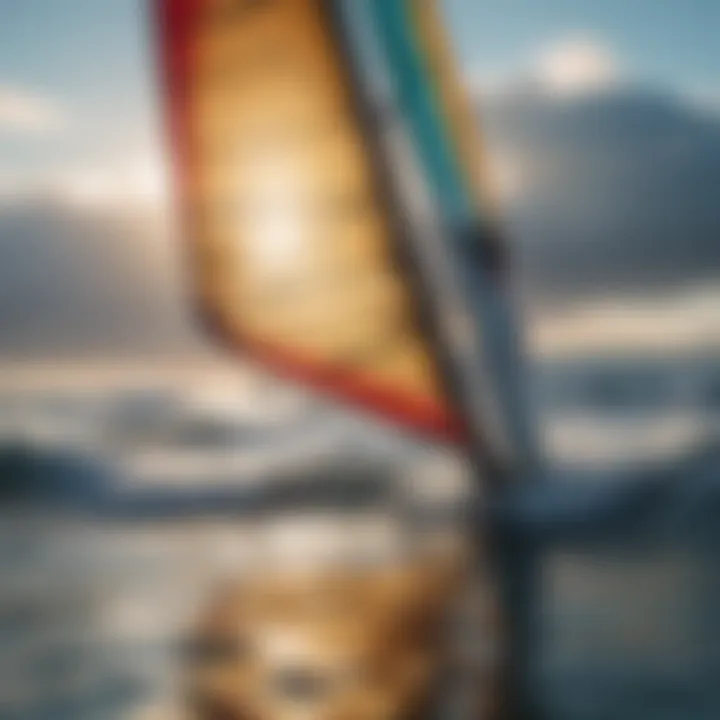 Close-up of wind surfing foil equipment