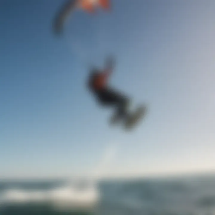 Kitesurfer expertly maneuvering with the Hover Glide in dynamic conditions