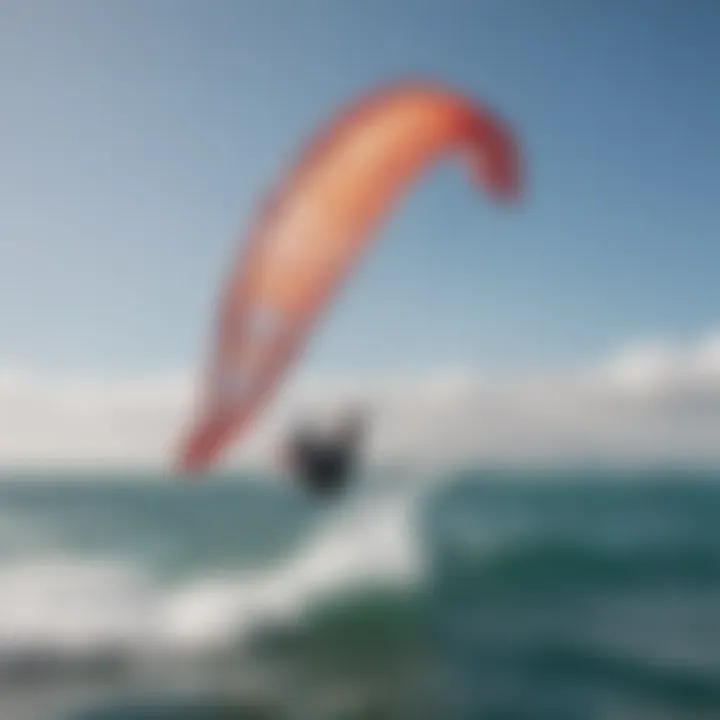 Kitesurfing scene illustrating the Freewing in action on the water