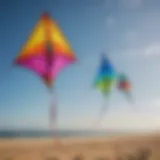 A colorful array of crazy kites soaring in the sky