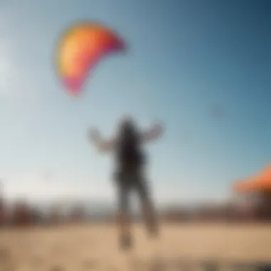 A group of enthusiasts flying crazy kites at a festival