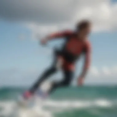 Kite surfer catching air in Puerto Rico