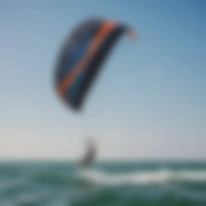 Expert demonstrating advanced kitesurfing maneuvers with a trainer kite