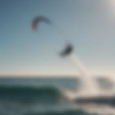 Kitesurfing enthusiast testing a used hydrofoil