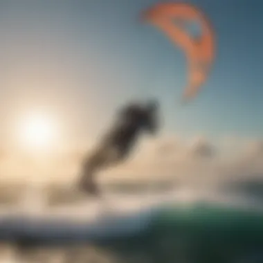 Illustration showing the impact of wind on kitesurfing