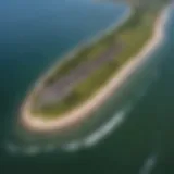 Aerial view of the stunning coastline of Zeeland