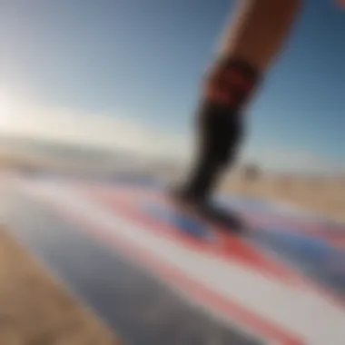 Close-up of the construction materials of the Fanatic Sky Wing Board