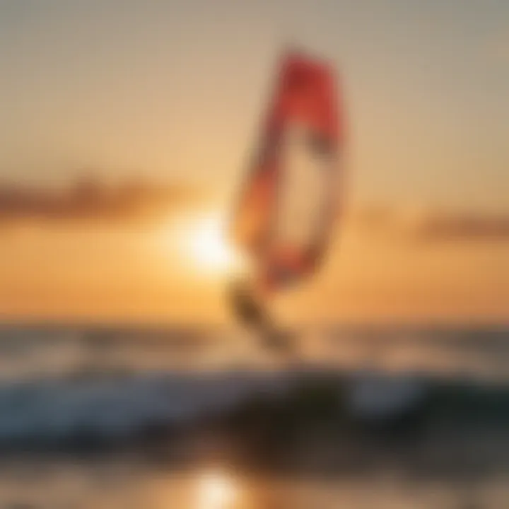 Foilboard Windsurfing Sunset Serenity