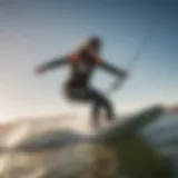 Graceful Kitesurfing Rider in Light Wind