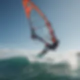 Graceful Windsurfing Movement on Azure Waters