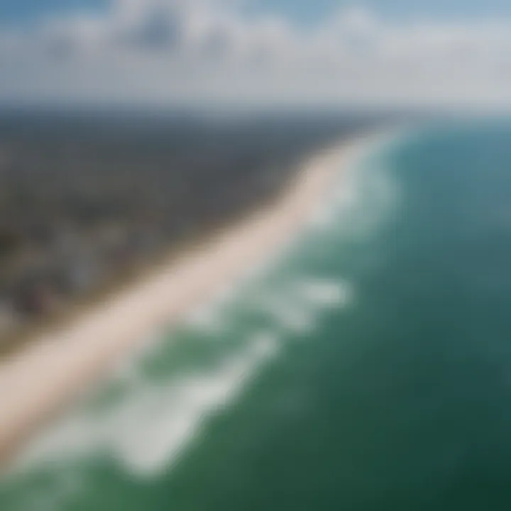 Wind patterns illustrated over Gulf Breeze coastline