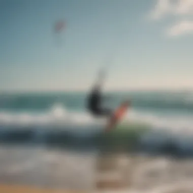 Scenic view of kitesurfers enjoying the waves with Haibike equipment