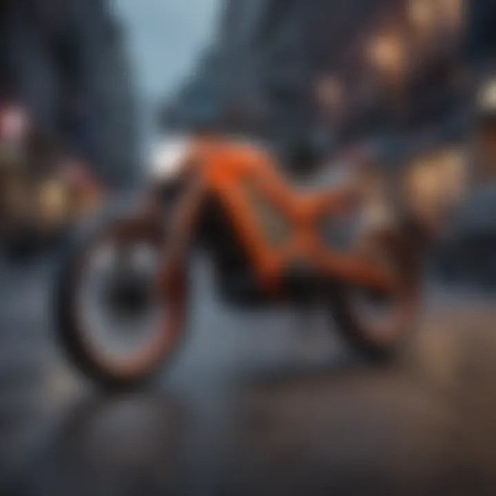 Haibike Electric Bike Speeding through City Streets