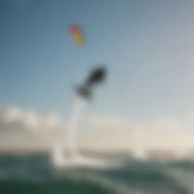 Kite Boarder Performing Tricks