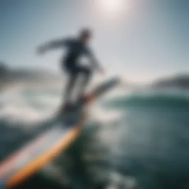 Understanding the Physics of Hydrofoil Surfing An illustration detailing the physics behind hydrofoil surfing technology