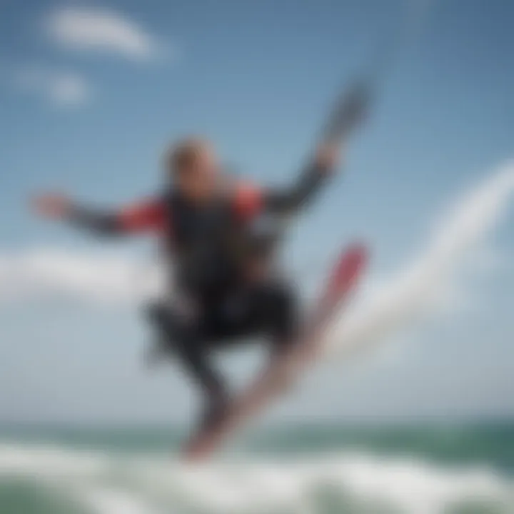 A close-up of kitesurfing gear listed in a classified ad, highlighting quality and variety