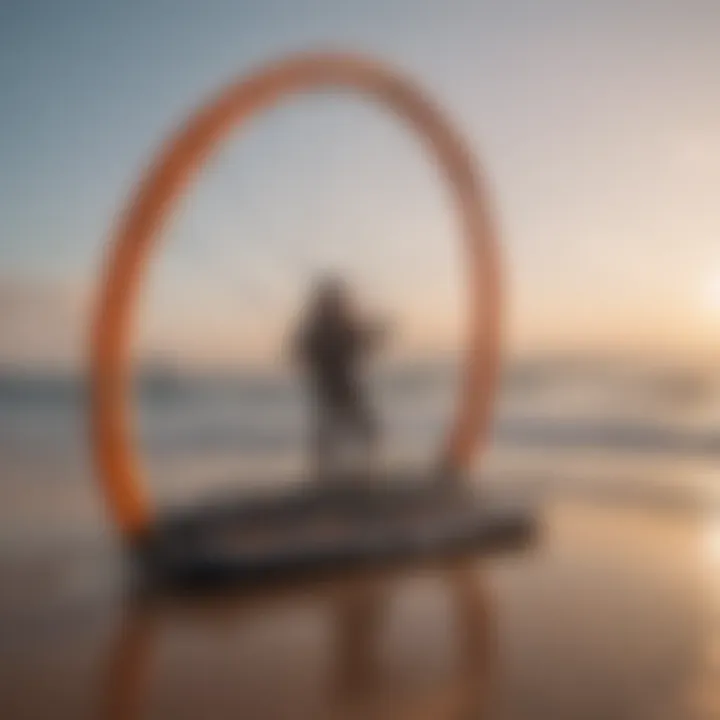 Inflatable wing foiling gear essentials displayed on a beach