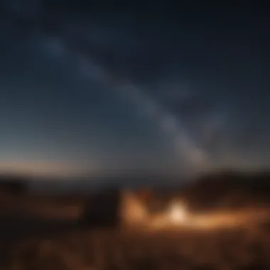 Campfire under the starry sky at Jalama Beach