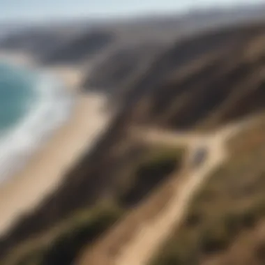 Hiking trail overlooking Jalama Beach cliffs